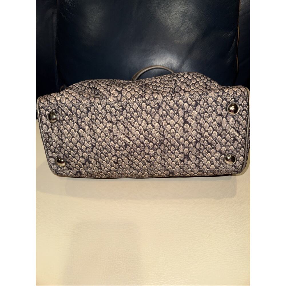 Coach Taylor Python Satchel Shoulder Handbag Gunm… - image 5